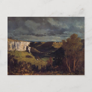 Gustave Courbet- Valley of Loue in Stormy Weather Postcard