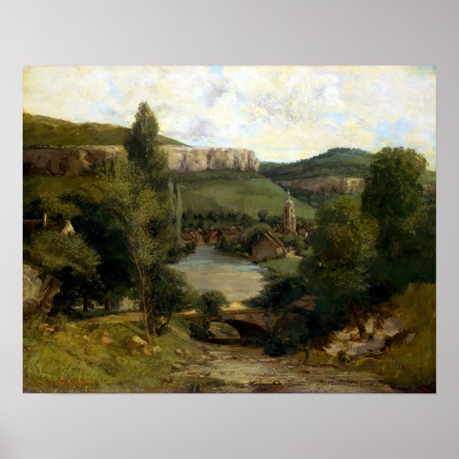 Gustave Courbet View of Ornans Poster (Front)