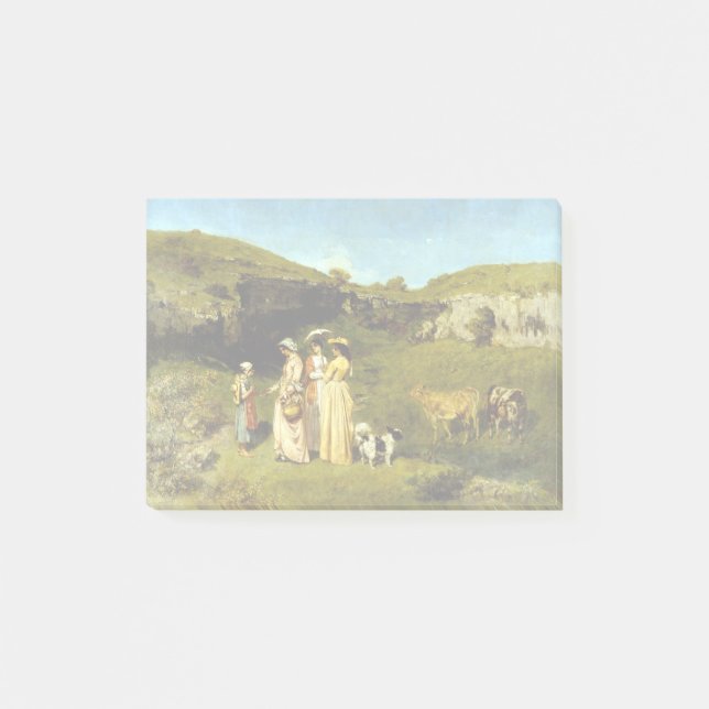 Gustave Courbet Young Ladies of the Village Post-it Notes (Front)