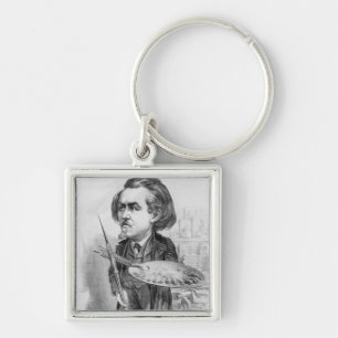 Gustave Dore (1832-83), caricature from 'Le Boulev Key Ring