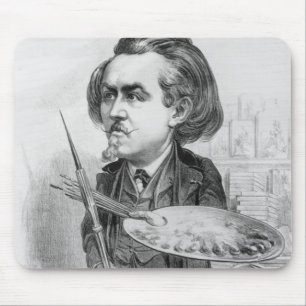 Gustave Dore (1832-83), caricature from 'Le Boulev Mouse Pad
