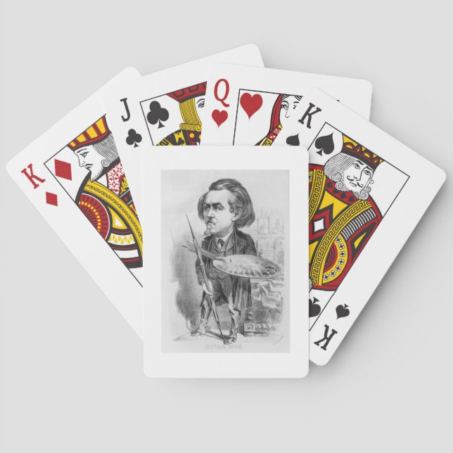 Gustave Dore (1832-83), caricature from 'Le Boulev Playing Cards (Back)