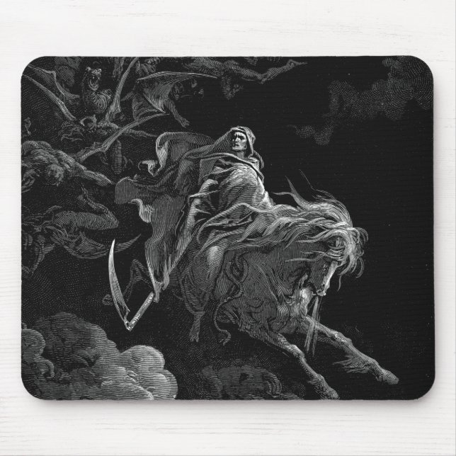 Gustave Dore - Death On The Pale Horse Mouse Pad (Front)