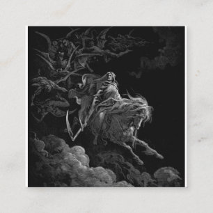 Gustave Dore - Death On The Pale Horse Square Business Card