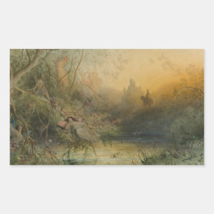 Gustave Dore - Fairy Land Rectangular Sticker