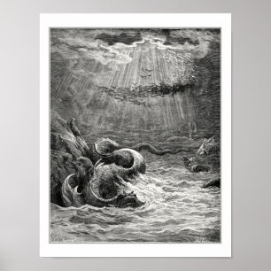 Gustave Dore: reptile with spawn abundant Poster