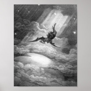 Gustave Dore Satan From Paradise Lost John Milot Poster