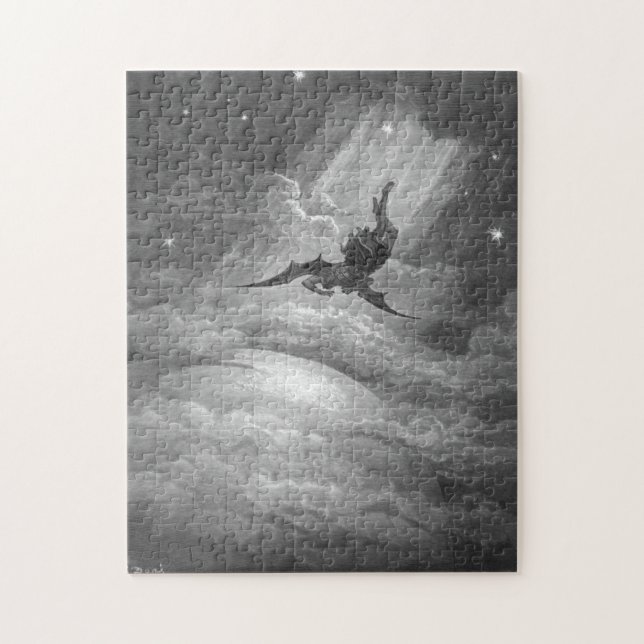 Gustave Dore Satan From Paradise Lost John Milton Jigsaw Puzzle (Vertical)