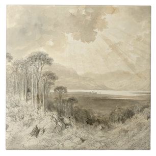 Gustave Dore - Scottish Landscape Ceramic Tile