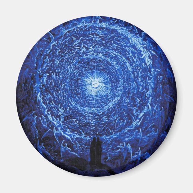 Gustave Dore The White Rose (blue) Magnet (Front)