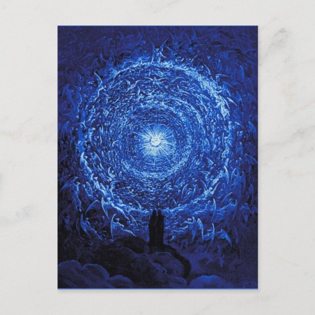 Gustave Dore The White Rose (blue) Postcard (Front)
