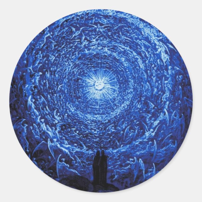 Gustave Dore The White Rose (blue) Stickers (Front)