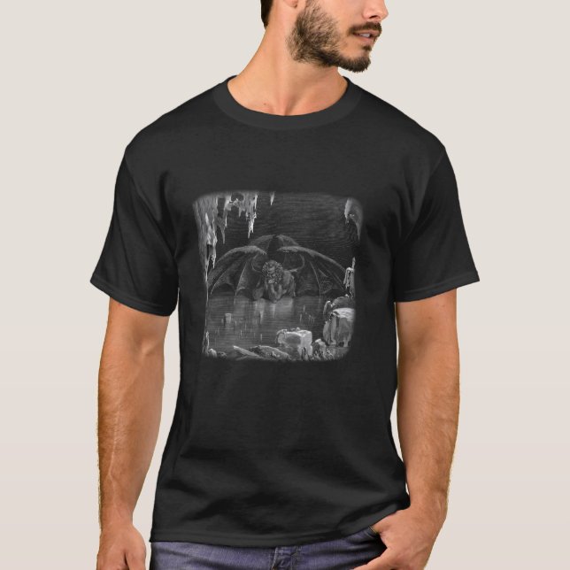 Gustave Dore Vision of Hell Devil Satan Lucifer Da T-Shirt (Front)