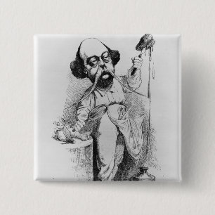 Gustave Flaubert  Dissecting Madame Bovary 15 Cm Square Badge