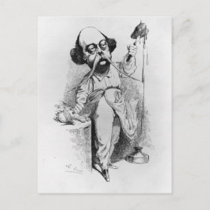 Gustave Flaubert Dissecting Madame Bovary Postcard