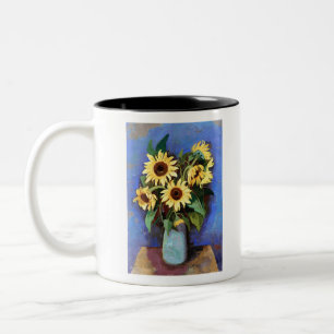 Gustave Loiseau Sunflower Aesthetic Pictures Sunfl Two-Tone Coffee Mug