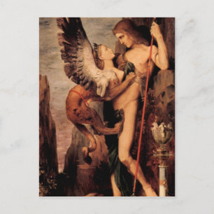 Gustave Moreau - Oedipus and the sphinx Postcard