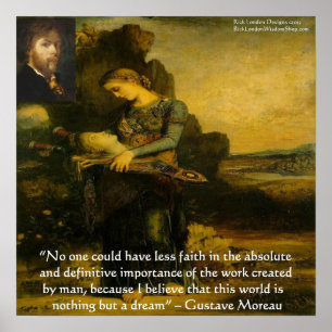 Gustave Moreau "Orpheus" And Quote Poster
