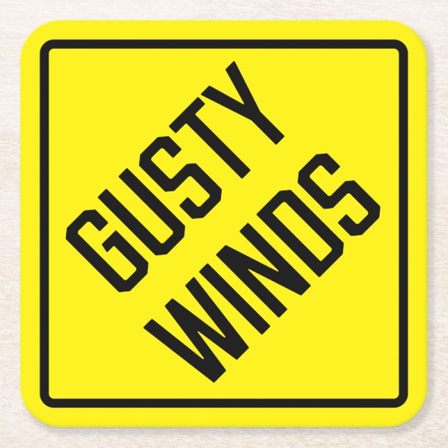 Gusty Winds Paper Coaster (Front)