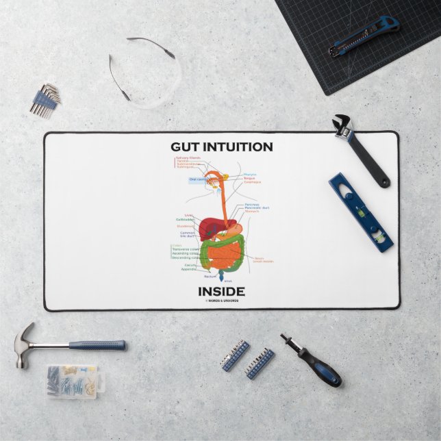 Gut Intuition Inside Digestive System Humour Desk Mat (Workstation)