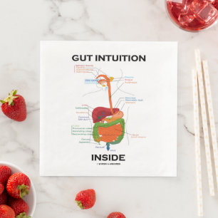 Gut Intuition Inside Digestive System Humour Napkin