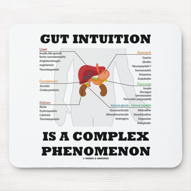 Gut Intuition Is A Complex Phenomenon (Endocrine) Mouse Pad (Front)