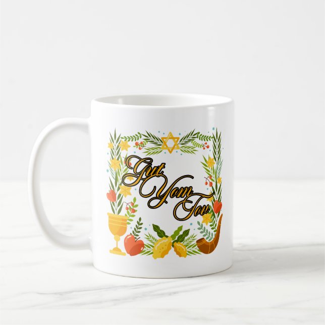 Gut Yom Tov Coffee Mug (Left)