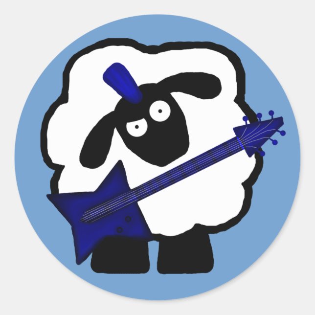 Gutarist Sheep Stickers (Front)