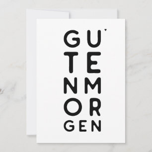 Guten Morgen - minimalistic typography card