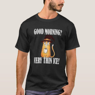 Guten Morgen Very Thin Ice Cream Morning Group Cat T-Shirt