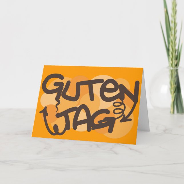 Guten tag German Hello in graffiti style Card (Front)