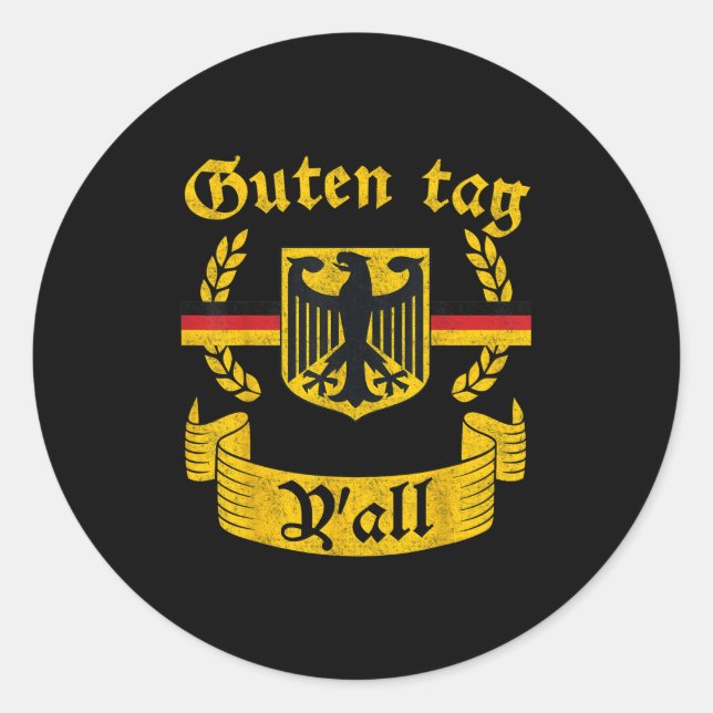 Guten Tag Y'all Funny Greeting German Prost  (Front)