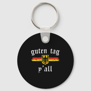 Guten Tag Y'all Funny Greeting German Prost  Key Ring