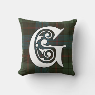 Guthrie Clan Tartan Monogram Cushion