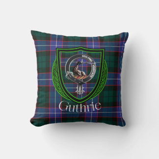 Guthrie Scottish Clan Tartan & Crest Cushion