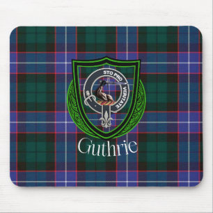 Guthrie Scottish Clan Tartan & Crest Mouse Pad