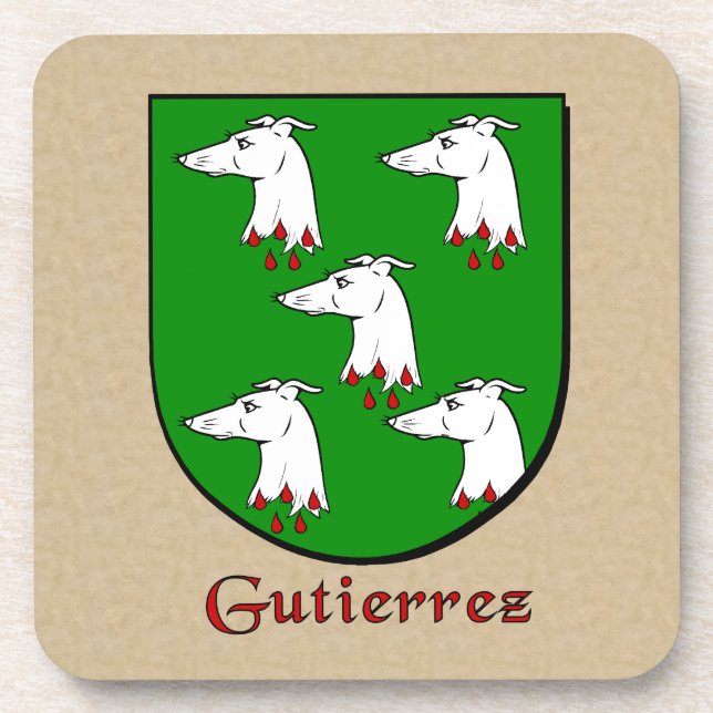 Gutierrez Family Shield Coaster (Front)