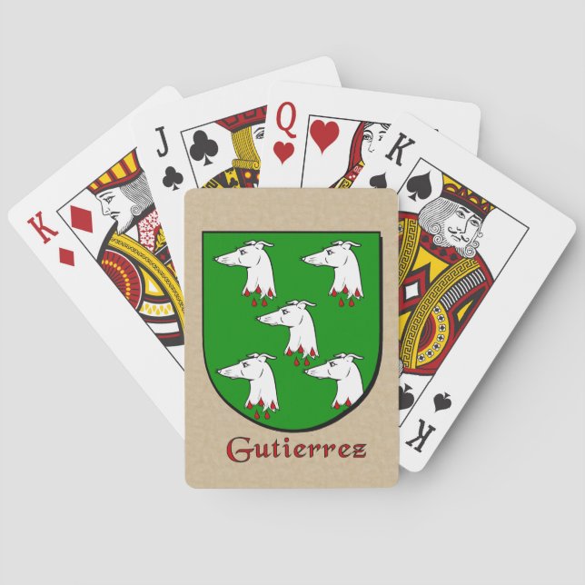 Gutierrez Heraldic Shield Playing Cards (Back)