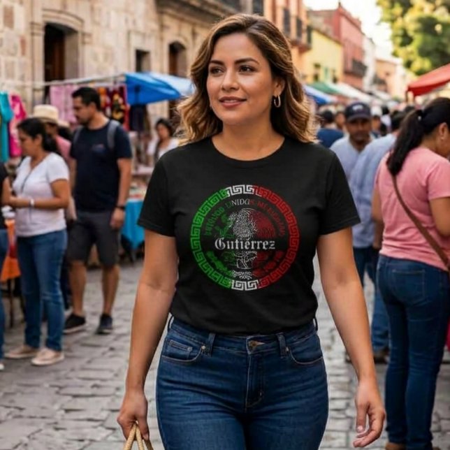 Gutiérrez  Last Name México emblem shirt Women (Gutiérrez Last Name México emblem shirt)