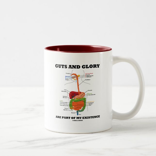 Guts And Glory Are Part Of My Existence Two-Tone Coffee Mug (Right)