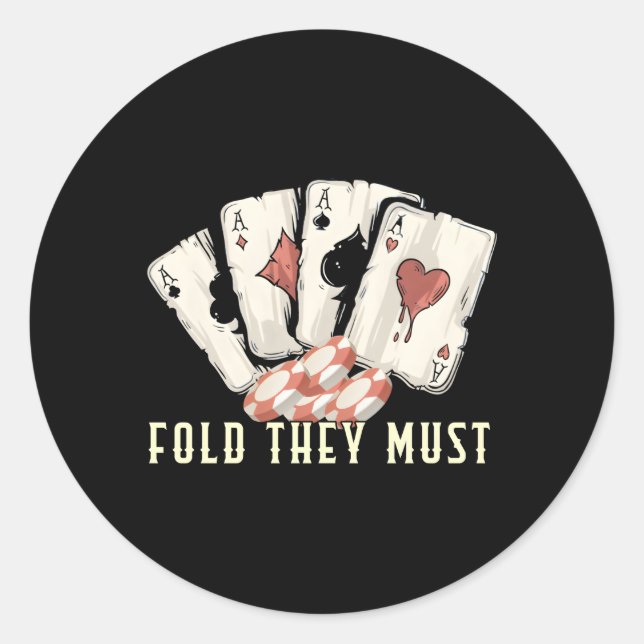 Gutshot Wounds Gambler Casino Gambling Casino Play Classic Round Sticker (Front)