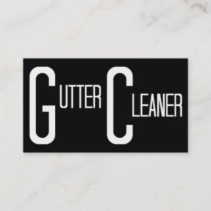 Gutter Cleaner Black Simple Business Card
