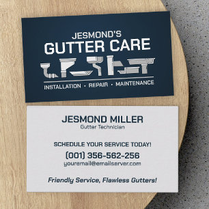 Gutter Cleaning Repair Installation Service  Business Card