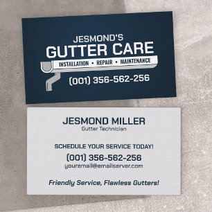 Gutter Cleaning Repair Installation Service  Business Card