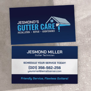Gutter Cleaning Repair Installation Service  Business Card