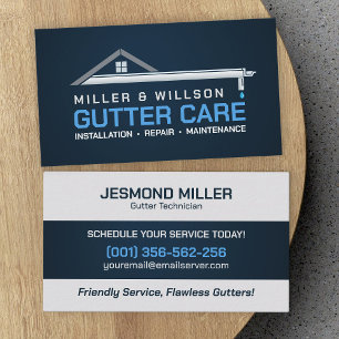 Gutter Cleaning Repair Installation Service  Business Card