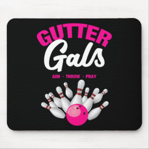 Gutter Gals Funny Bowling Team Name Women Girls Mouse Pad