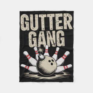 Gutter Gang Bowling 1 Fleece Blanket