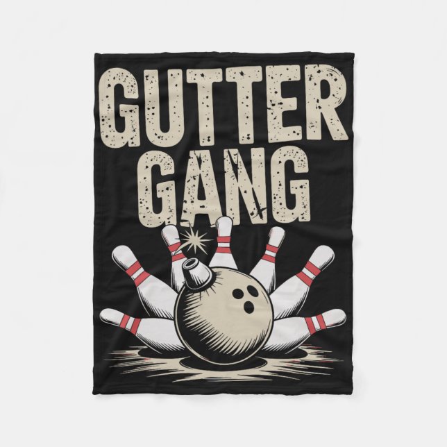 Gutter Gang Bowling 1  Fleece Blanket (Front)