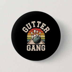 Gutter Gang Bowling Funny Bowler 6 Cm Round Badge